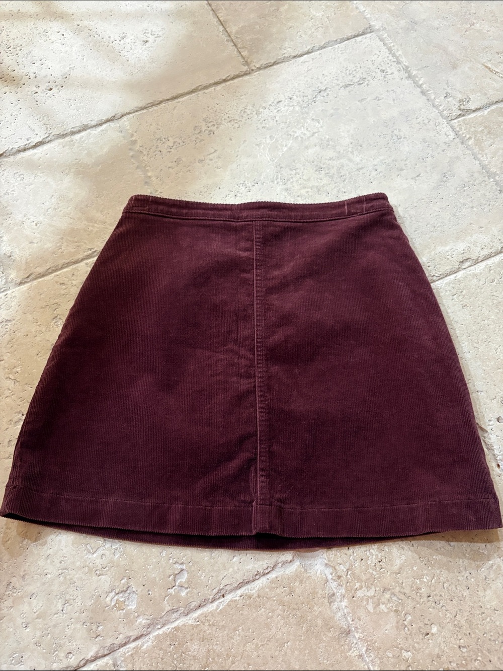 Forever 21 Corduroy Mini Skirt in Burgundy